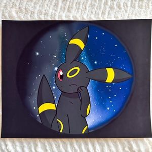 Umbreon Pokémon digital art print